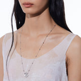 Mermaid / Silver Coin Long Necklace