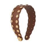 Paradise / Leather Flower Hair Band