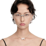 YVMIN X SHUSHUTONG / Double Side Ceramic Bowknot Necklace