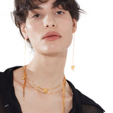 Ripple / Butterfly Long Tassel Clavicle Chain