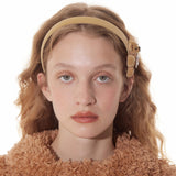 Paradise / Flocked Bear Gemstone Flower Hair Band