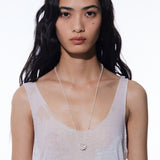 Mermaid / Pearl Web Coin Necklace