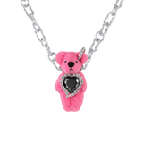Paradise / Asymmetric Heart Bear Necklace