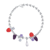 Paradise / Berries Gemstone Lock Necklace