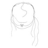 Ripple / Butterfly Long Tassel Clavicle Chain