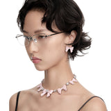 YVMIN X SHUSHUTONG / Ceramic Bowknot Gemstone Necklace
