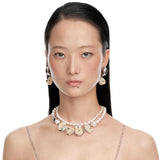 Paradise / LOVE Bear Pearl Double Layer Necklace