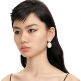 YVMIN X SHUSHUTONG / Shell Sculpture Back Gemstone Earrings