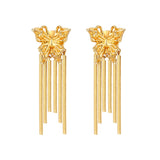 Ripple / Butterfly Tassel Earrings