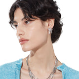 Ripple / Butterfly Short Tassel Earrings