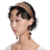 Paradise / Leather Flower Hair Band