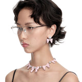 YVMIN X SHUSHUTONG / Ceramic Bowknot Pearl Earring