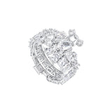 Paradise / Gemstone Patch up Mini Bear Pave Ring