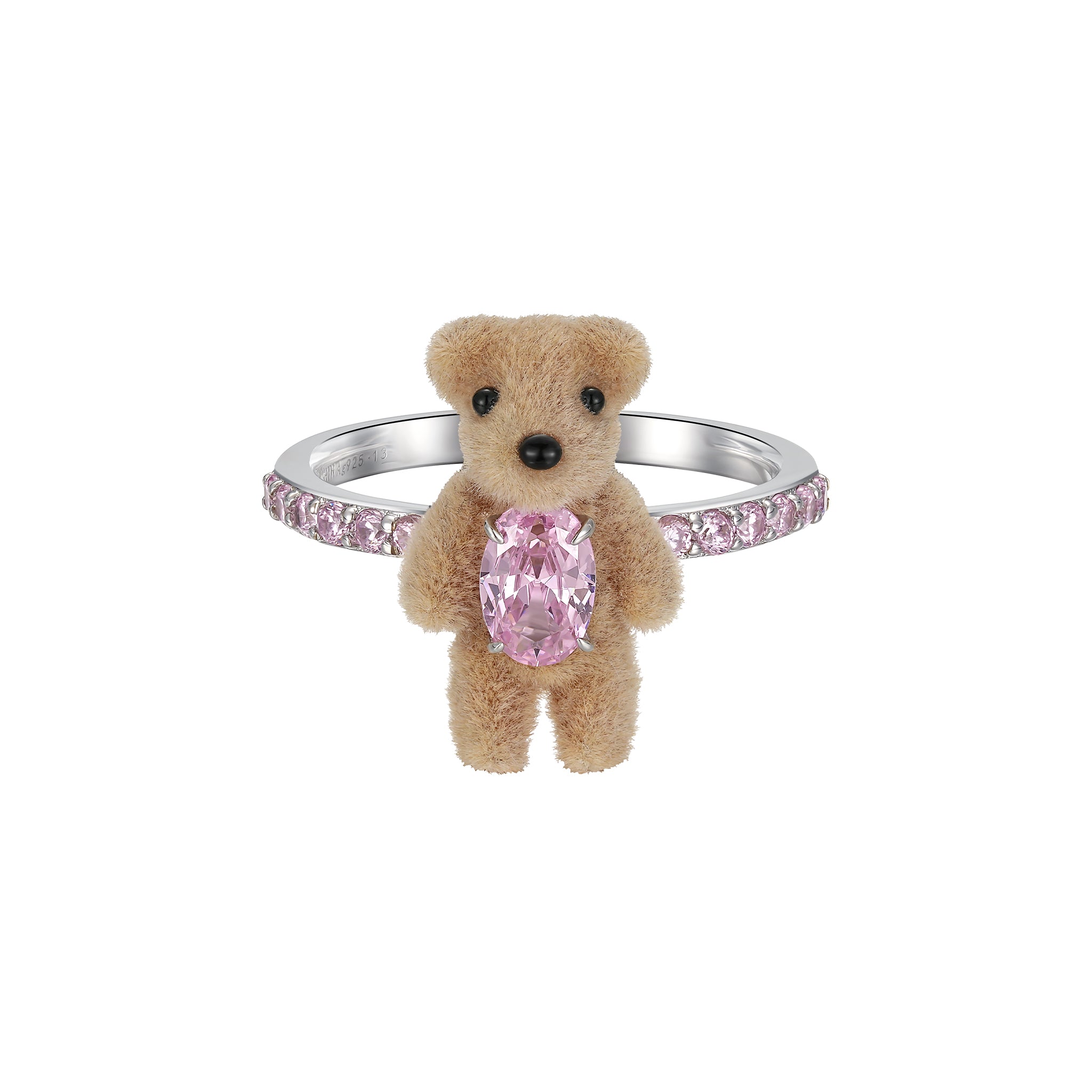Paradise / Flocked Mini Bear Soft Ring – YVMIN