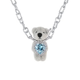Paradise / Asymmetric Heart Bear Necklace