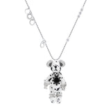 Paradise / Black Zircon Bear Pendant Necklace