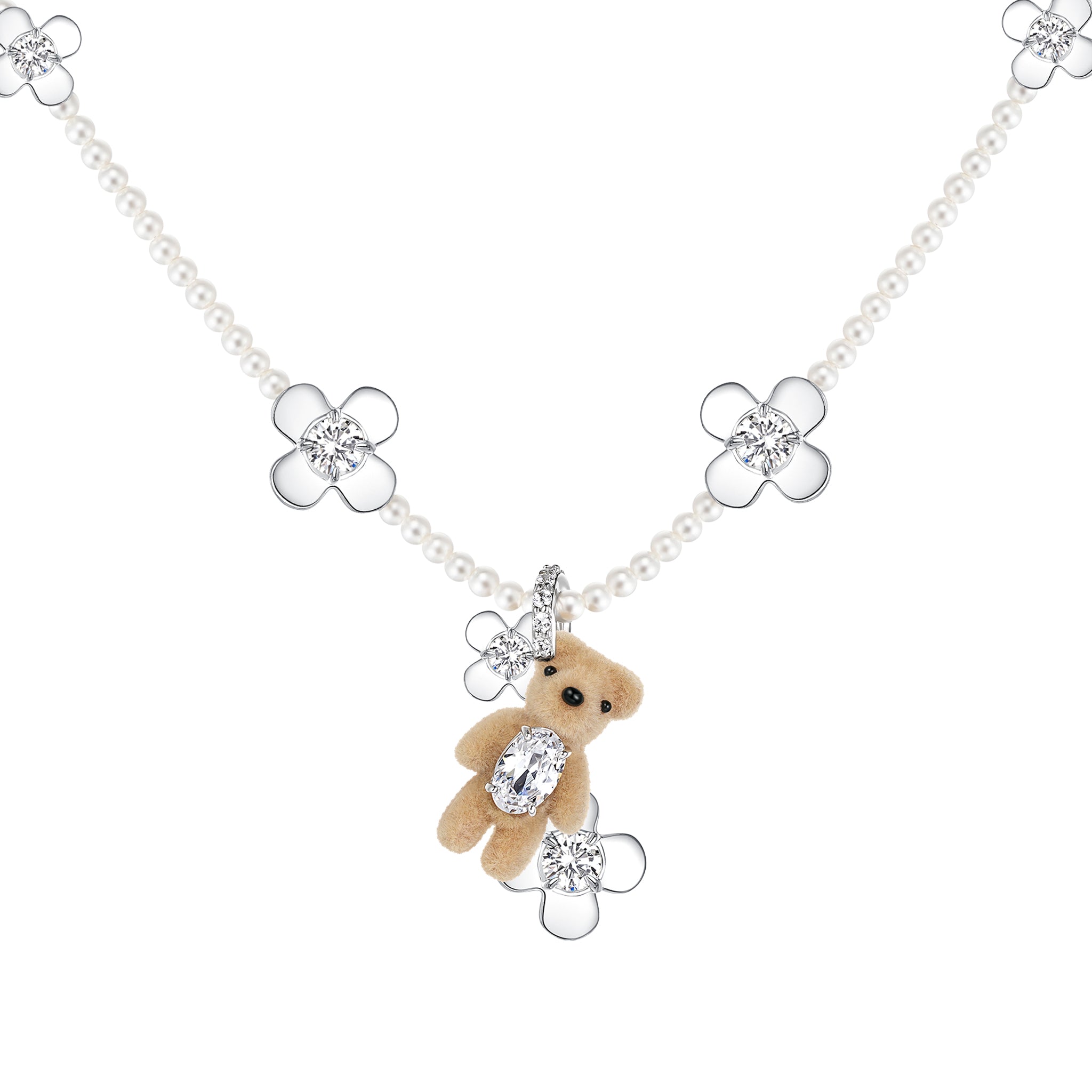 関税送料込 YVMIN パールベアネックレス Paradise / Mini Bear Pearl Gradient Color Necklace – YVMIN