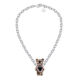 Paradise / Asymmetric Heart Bear Necklace