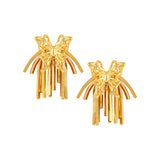 Ripple / Butterfly Short Tassel Earrings