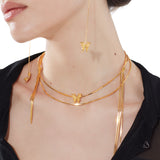 Ripple / Butterfly Long Tassel Clavicle Chain