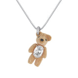 Paradise / Flocked Bear Gemstone Necklace