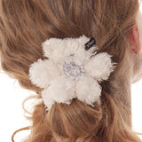Paradise / Plush Bear Flower Gem Hair Tie
