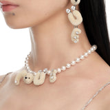 Paradise / LOVE Bear Pearl Necklace