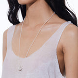 Mermaid / Pearl Web Coin Necklace