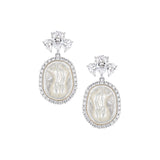 YVMIN X SHUSHUTONG / Shell Sculpture Back Gemstone Earrings