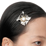 Ripple / Large Square Flower Hair Clip