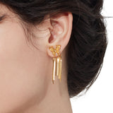 Ripple / Butterfly Tassel Earrings