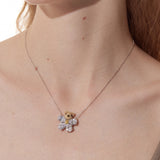 Paradise / Gemstone Flower Bear Necklace