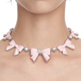 YVMIN X SHUSHUTONG / Ceramic Bowknot Gemstone Necklace