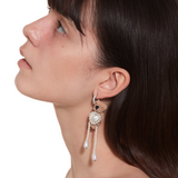 Paradise / Heart Shell Pearl Tassel Bear Earring