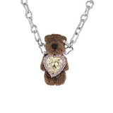 Paradise / Asymmetric Heart Bear Necklace
