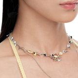 Ripple / Large Square Flower Leaf Chocker