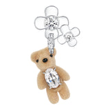Paradise / Mini Flocked Bear Flowers Earring
