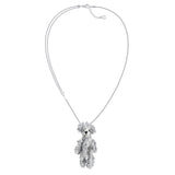 Paradise / Metal Lace Fabric Bear Pendant Necklace