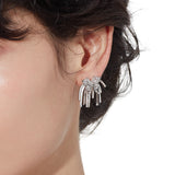 Ripple / Butterfly Short Tassel Earrings