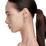 Paradise / Gemstone Patch up Mini Bear Flower Earring