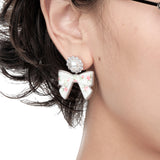YVMIN X SHUSHUTONG / Ceramic Bowknot Pearl Earring