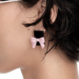 YVMIN X SHUSHUTONG / Natural Stone Square Bowknot Earring