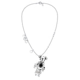 Paradise / Black Zircon Bear Pendant Necklace