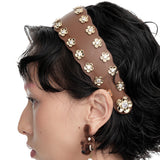 Paradise / Leather Flower Hair Band