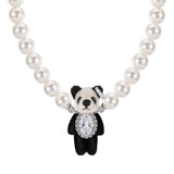 Paradise / Plush Panda Pearl Chain Necklace