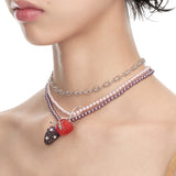 Paradise / Berry Pearl Necklace
