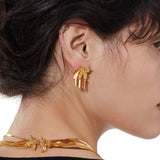 Ripple / Butterfly Short Tassel Earrings