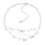 Paradise / Cross Flower Nacre Layers Necklace