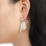 YVMIN X SHUSHUTONG / Pearl Bow Shell Earrings