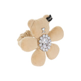 Paradise / Plush Bear Flower Gem Hair Tie